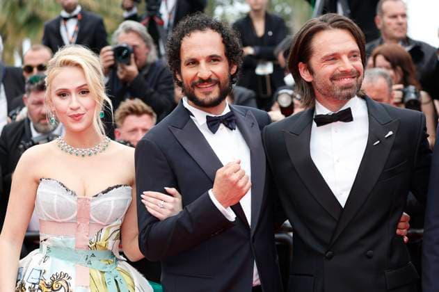 Maria Bakalova, Ali Abbasi and Sebastian Stan at the premiere of the feature film The Apprentice at the Festival de Cannes 2024 77 Cannes International Film Festival at the Palais des Festivals Cannes, 20 05 2024 Foto:xD.xBedrosianx xFuturexImagex apprentice_4623