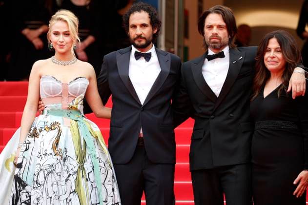 Maria Bakalova, Ali Abbasi, Sebastian Stan and Amy Baer at the premiere of the feature film The Apprentice at the Festival de Cannes 2024 77 Cannes International Film Festival at the Palais des Festivals Cannes, 20 05 2024 Foto:xD.xBedrosianx xFuturexImagex apprentice_4625