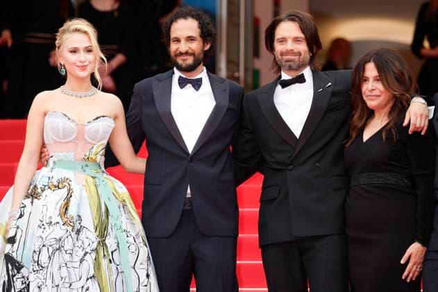 Maria Bakalova, Ali Abbasi, Sebastian Stan and Amy Baer at the premiere of the feature film The Apprentice at the Festival de Cannes 2024 77 Cannes International Film Festival at the Palais des Festivals Cannes, 20 05 2024 Foto:xD.xBedrosianx xFuturexImagex apprentice_4626