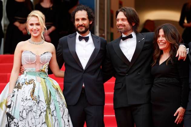 Maria Bakalova, Ali Abbasi, Sebastian Stan and Amy Baer at the premiere of the feature film The Apprentice at the Festival de Cannes 2024 77 Cannes International Film Festival at the Palais des Festivals Cannes, 20 05 2024 Foto:xD.xBedrosianx xFuturexImagex apprentice_4627