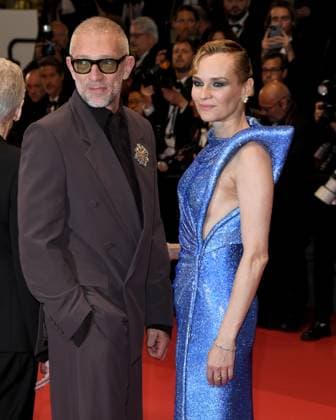Cannes, 77th Cannes Film Festival 2024, Red carpet film The Shrouds (Les Linceuls) In the photo: Diane Kruger, Vincent Cassel  Copyright: xAlbertoxTerenghix xipa-agency.nex xPoolxPhotoxEventsx03x IPA_Agency_IPA46323825
