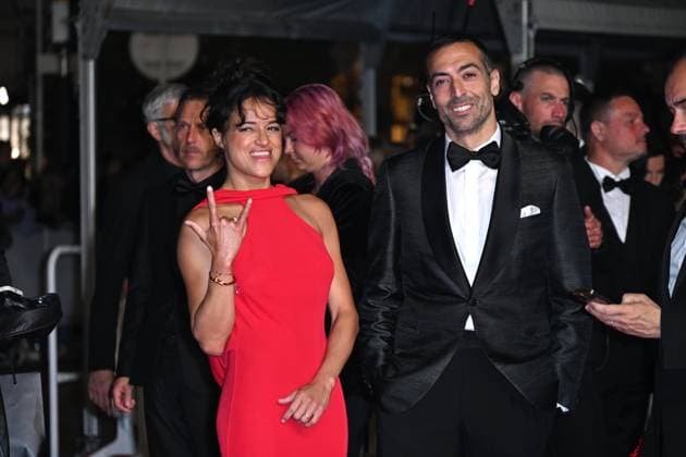 Cannes, 77th Cannes Film Festival 2024, Red carpet film The Shrouds in the photo Michelle Rodriguez, Mohammed Al Turki  Copyright: xSimonexComix xipa-agency.netx xPoolxPhotoxEventsx03x IPA_Agency_IPA46324738