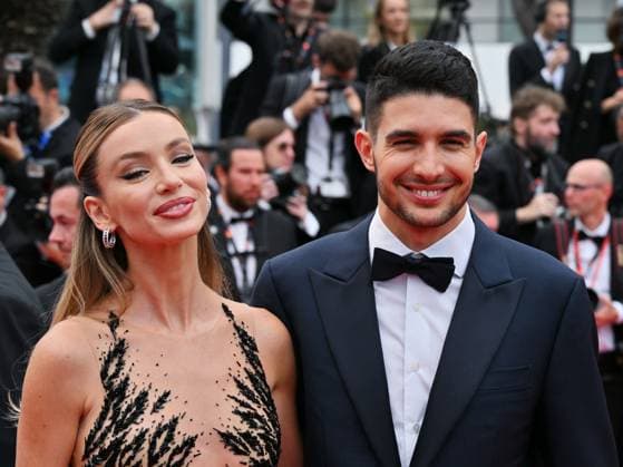 Cannes, France: Cannes, 77th Cannes Film Festival 2024, Seventh evening - Red carpet film The Apprentice - In the photo: Flavy Barla, Esteban Ocon Cannes France  - ZUMAp169 20240520_zea_p169_1995 Copyright: xManuelexMangiarottix