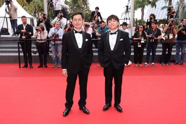 Cannes Palme D Or Winner Studio Ghibli Screening DB Kenichi Yoda, and Goro Miyazaki attending the Palme D Or Winner Studio Ghibli at the 77th annual Cannes Film Festival at Palais des Festivals on May 20, 2024 in Cannes, France. Photo by David Boyer ABACAPRESS.COM Cannes France  Copyright: xBoyerxDavid ABACAx