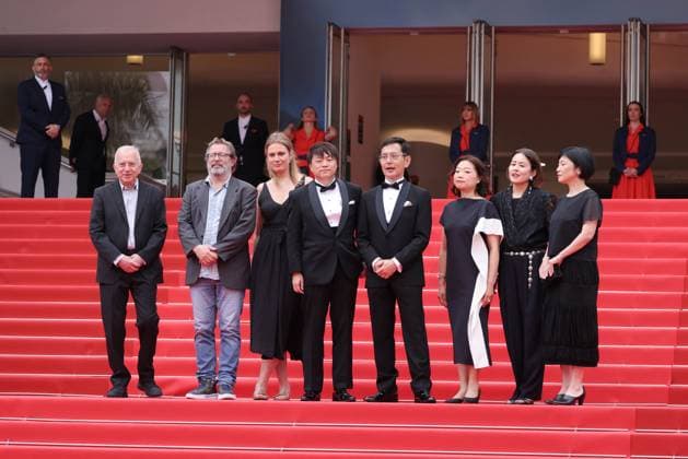 Cannes Palme D Or Winner Studio Ghibli Screening DB Vincent Maraval, Livia Van Der Staay, Kenichi Yoda, and Goro Miyazaki and guests attends the Palme D Or Winner Studio Ghibli at the 77th annual Cannes Film Festival at Palais des Festivals on May 20, 2024 in Cannes, France. Photo by David Boyer ABACAPRESS.COM Cannes France  Copyright: xBoyerxDavid ABACAx