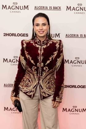 magnum day5 photocall Sara Lalama SoirÃ e Iconoclast x 2 Horloges beach party during the 77th Cannes International Film Festival on May 20, 2024 Cannes France Jeremy Melloul Magnum Cannes via Bestimage Magnum Beach Iconoclast x 2 Horloges party during the 77th Cannes International Film Festival on May 20, 2024 Cannes France  Copyright: xJeremyxMelloulx xMagnumxCannesxviaxBestimagexJeremyxMelloulx xMagnumxCannesxviaxBestimagex