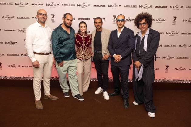 magnum day5 photocall Sofiane Zermani, Ahmed Zitouni,Sara Lalama Iconoclast x 2 Clocks party during the 77th Cannes International Film Festival on May 20, 2024 Cannes France Jeremy Melloul Magnum Cannes via Bestimage Magnum Beach Iconoclast x 2 Clocks party during the 77th Cannes International Film Festival on May 20, 2024 Cannes France  Copyright: xJeremyxMelloulx xMagnumxCannesxviaxBestimagexJeremyxMelloulx xMagnumxCannesxviaxBestimagex