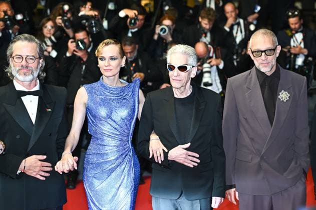News - The Shrouds Red Carpet - The 77th Annual Cannes Film Festival Vincent Cassel, David Cronenberg, Diane Kruger and Guy Pearce attend the The Shrouds (Les Linceuls) Red Carpet at the 77th annual Cannes Film Festival at Palais des Festivals on May 20, 2024 in Cannes, France. Cannes Palais des Festival France Copyright: xStefanosxKyriazisx xLiveMediax LPN_1364424