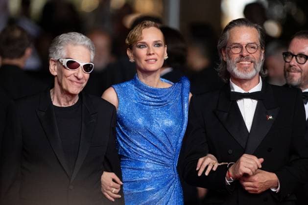 Cannes - The Shrouds Screening David Cronenberg, Diane Kruger and Guy Pearce attending The Shrouds Premiere as part of the 77th Cannes International Film Festival in Cannes, France on May 20, 2024. Photo by Aurore Marechal ABACAPRESS.COM Cannes France  Copyright: xMarechalxAurore ABACAx