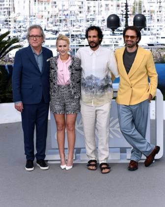 Cannes, 77th Cannes Film Festival 2024 Photocall film The Apprentice In the photo: Martin Donovan, Maria Bakalova, Ali Abbasi, Sebastian Stan  Copyright: xAlbertoxTerenghix xipa-agency.nex xPoolxPhotoxEventsx03x IPA_Agency_IPA46344963