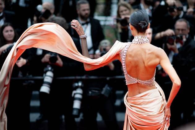 Cannes, France 20th May, 2024 Thayna Soares attends The Apprentice Screening red carpet at the 77th annual Cannes Film Festival at Palais des Festivals on May Ã , 2024 in Cannes, France CINEMA 77eme Festival de Cannes Red Carpet du film The Apprentice 20 05 2024 NorbertScanella Panoramic 