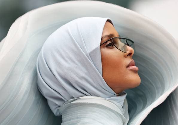 (240521) -- CANNES, May 21, 2024 -- Somalian-Norwegian model Rawdah Mohamed arrives for the screening of the film The Apprentice at the 77th edition of the Cannes Film Festival in Cannes, southern France, on May 20, 2024. ) FRANCE-CANNES-FILM FESTIVAL-THE APPRENTICE GaoxJing 
