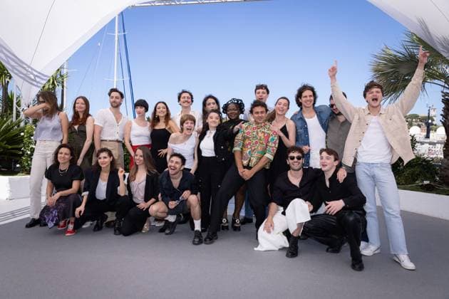 Cannes - Adami Photocall Hà loïse Janjaud, Adrien Dewitte, Mathilde Auneveux, Vanessa Guide, Sam Chemoul, Laetitia Pansanel, Tristan Pellegrino, Eliott Margueron, Merwane Tajouiti, Florian Lesieur, Liza Alegria Ndikita, Adib Cheikhi, Solange Sylva, Nina Meurisse, Abraham Wapler and Là on Plazol attend Adami photocall at the 77th annual Cannes Film Festival at Palais des Festivals on May 21, 2024 in Cannes, France. Photo by Shootpix ABACAPRESS.COM Cannes France Copyright: xShootpix ABACAx