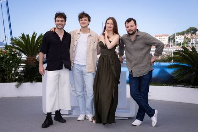 Cannes - Adami Photocall Adib Cheikhi, Gabriel Washer, HÃ loÃ¯se Janjaud and LÃ on Plazol attend Adami photocall at the 77th annual Cannes Film Festival at Palais des Festivals on May 21, 2024 in Cannes, France. Photo by Shootpix ABACAPRESS.COM Cannes France  Copyright: xShootpix ABACAx