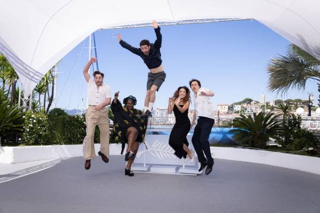 Cannes - Adami Photocall Adrien Dewitte, Liza Alegria Ndikita, Sam Chemoul, Vanessa Guide and Tristan Pellegrino attend Adami photocall at the 77th annual Cannes Film Festival at Palais des Festivals on May 21, 2024 in Cannes, France. Photo by Shootpix ABACAPRESS.COM Cannes France  Copyright: xShootpix ABACAx