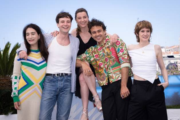 Cannes - Adami Photocall Solange Sylva, Eliott Margueron, Nina Meurisse, Merwane Tajouiti and Laetitia Pansanel attend Adami photocall at the 77th annual Cannes Film Festival at Palais des Festivals on May 21, 2024 in Cannes, France. Photo by Shootpix ABACAPRESS.COM Cannes France  Copyright: xShootpix ABACAx