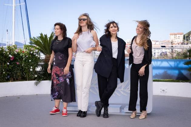 Cannes - Adami Photocall Laetitia Pansanel, Isis Prager, Maud Geffray and Anne de Boysson attend Adami photocall at the 77th annual Cannes Film Festival at Palais des Festivals on May 21, 2024 in Cannes, France. Photo by Shootpix ABACAPRESS.COM Cannes France  Copyright: xShootpix ABACAx