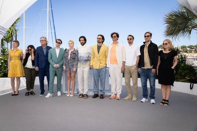 Cannes - The Apprentice Photocall Julianne Forde, Amy Baer, Martin Donovan, Gabriel Sherman, Maria Bakalova, Ali Abbasi, Sebastian Stan, Louis Tisnà , Jacob Jarek, Daniel Bekerman and Ruth Treacy attend The Apprentice Photocall at the 77th annual Cannes Film Festival at Palais des Festivals on May 21, 2024 in Cannes, France. Photo by Shootpix ABACAPRESS.COM Cannes France Copyright: xShootpix ABACAx