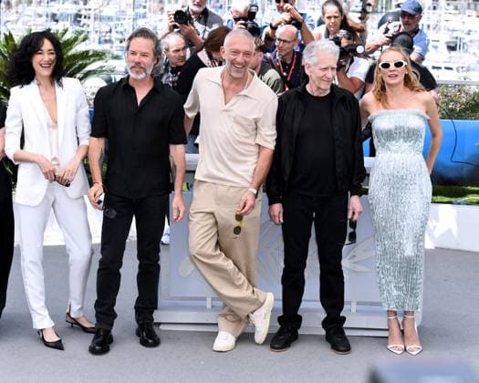 Cannes, 77th Cannes Film Festival 2024 Photocall film The Shrouds In the photo: Guy Pearce, Vincent Cassel, David Cronenberg, Diane Kruger, Sandrine Holt  Copyright: xAlbertoxTerenghix xipa-agency.nex xPoolxPhotoxEventsx03x IPA_Agency_IPA46349078