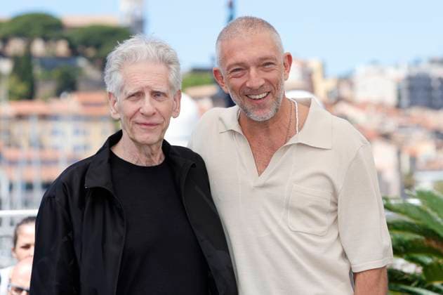 David Cronenberg and Vincent Cassel at the photocall for the feature film The Shrouds at the Festival de Cannes 2024 77 Cannes International Film Festival at the Palais des Festivals Cannes, 21 05 2024 Foto:xD.xBedrosianx xFuturexImagex shrouds_4502