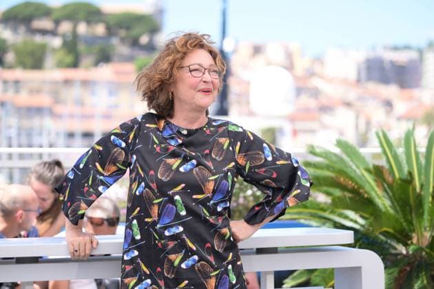 CANNES, FRANCE MAY 21 G D Catherine FROT during the photocall of the film Misericorde from the Cannes Premiere selection at the 77th Cannes Film Festival at the Palais des Festivals on May 21, 2024 in Cannes, France CELEBRITES 77eme Festival de Cannes Photocall 21 05 2024 ValentinaClaret Panoramic 