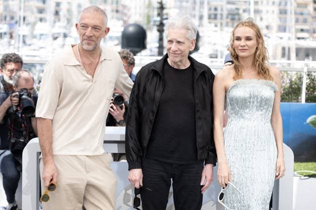 Annual Cannes Film Festival - The Shrouds Photocall - Cannes DN Diane Kruger, David Cronenberg and Vincent Cassel attend The Shrouds (Les Linceuls) Photocall at the 77th annual Cannes Film Festival at Palais des Festivals on May 21, 2024 in Cannes, France. Photo by David NIVIERE ABACAPRESS.COM CANNES France  Copyright: xNivierexDavid ABACAPRESS.COMx