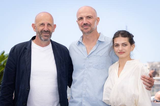 Cannes - Le Royaume Photocall Saveriu Santucci, Julien Colonna and Ghjuvanna Benedetti attend Le Royaume (The Kingdom) Photocall at the 77th annual Cannes Film Festival at Palais des Festivals on May 21, 2024 in Cannes, France. Photo by Shootpix ABACAPRESS.COM Cannes France  Copyright: xShootpix ABACAx