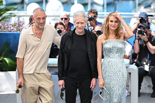May 21, 2024, Cannes, Cannes, France: DIANE KRUGER, DAVID CRONENBERG and VINCENT CASSEL attend the The Shrouds (Les Linceuls) Photocall at the 77th annual Cannes Film Festival at Palais des Festivals on May 21, 2024 in Cannes, France. Cannes France - ZUMAk160 20240521_zip_k160_012 Copyright: xStefanosxKyriazisx