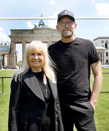 Iris Spranger, Senator for the Interior and Sport, Moritz van Dülmen, Managing Director of Kulturprojekte Berlin at the press conference for the Fan Zone at the Brandenburg Gate in Berlin Presentation of ideas and plans What awaits visitors to the UEFA EURO, European Championship in Berlin ,