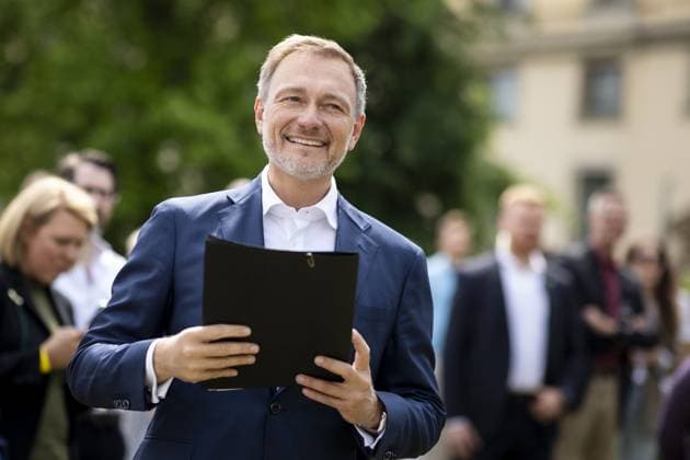 Christian Lindner FDP , Federal Minister of Finance, photographed during the presentation of the UEFA European Football Championship 2024 coin and stamp at the Federal Ministry of Finance in Berlin, 21 05 2024 Photographed on behalf of the Federal Ministry of Finance Berlin Germany Copyright: xKiraxHofmannxBMFxphotothek.dex