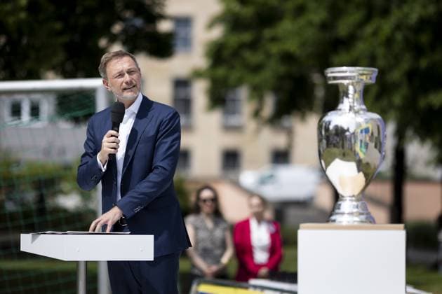 Christian Lindner FDP , Federal Minister of Finance, photographed during the presentation of the UEFA European Football Championship 2024 coin and stamp at the Federal Ministry of Finance in Berlin, 21 05 2024 Photographed on behalf of the Federal Ministry of Finance Berlin Germany Copyright: xKiraxHofmannxBMFxphotothek.dex