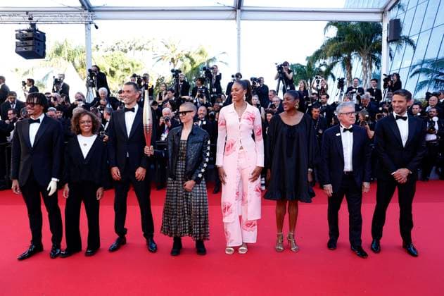 Arnaud Assoumani, Nelia Barbosa, Alexis Hanquinquant, Marie Patouillet, Iliana Rupert, Marie Jose Perec, Thierry Rey and Tony Estanguet at the premiere of the feature film Marcello Mio at the Festival de Cannes 2024 77 Cannes International Film Festival at the Palais des Festivals Cannes, 21 05 2024 Foto:xD.xBedrosianx xFuturexImagex marcello_4540