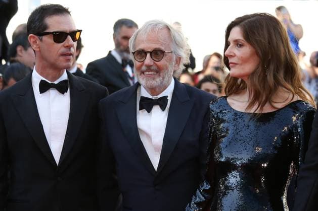 77th Cannes Film Festival Red carpet of the film Marcello mio Melvil Poupaud, Fabrice Luchini and Chiara Mastroianni 305312 2024 05 21 Cannes France  Copyright: xIsabellexVautierx xStarfacex STAR_305312_002