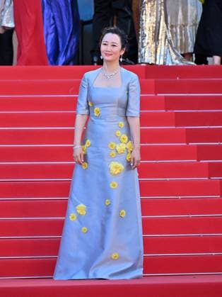 **Cannes, 77th Cannes Film Festival 2024, Eighth evening - red carpet of the film Marcello Mio Cannes, 77th Cannes Film Festival 2024, Eighth evening - Red carpet film Marcello Mio - In the photo: Zhao Tao Cannes France  Copyright: xIPA ABACAx