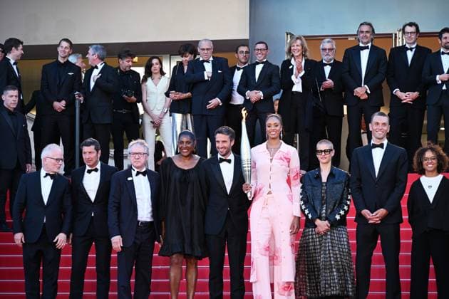 Cannes, 77th Cannes Film Festival 2024, Eighth evening - red carpet of the film Marcello mio In the photo: Iliana Rupert, Marie Patouillet, Tony Estanguet, Alexis Hanquinquant, NÃ lia Barbosa and Arnaud Assoumani  Copyright: xSimonexComix xipa-agency.netx xPoolxPhotoxEventsx03x IPA_Agency_IPA46374355