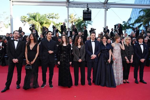 **Cannes, 77th Cannes Film Festival 2024, Eighth evening - red carpet of the film Marcello Mio Cannes, 77th Cannes Film Festival 2024, Eighth evening - red carpet of the film Marcello mio In the photo: CÃ leste Brunnquell, guests, Vanessa Schneider, Marie Gillain, Anamaria Vartolomei, Jessica Palud, Matt Dillon and guests Cannes France Copyright: xIPA ABACAx