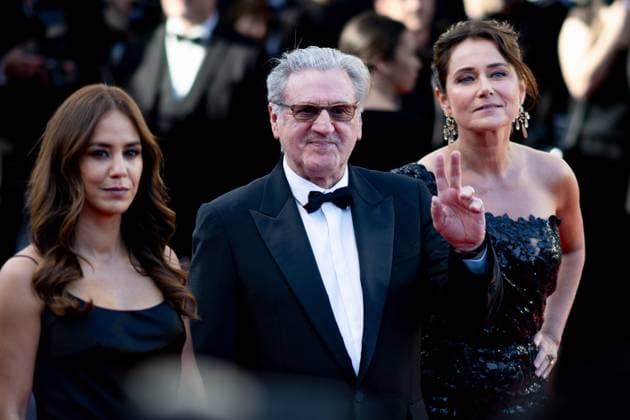 Cannes, France 21th May, 2024 Alice BelaÃ¯di, Daniel Auteuil and Sidse Babett Knudsen attends Marcello Mio Screening red carpet at the 77th annual Cannes Film Festival at Palais des Festivals on May 21, 2024 in Cannes, France CINEMA 77eme Festival de Cannes Red Carpet du film Marcello Mio 21 05 2024 NorbertScanella Panoramic 