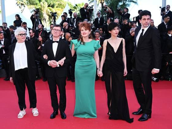 Cannes, France: Cannes, 77th Cannes Film Festival 2024, Eighth evening - red carpet of the film Marcello mio In the photo: Members of the Short Films Jury Claudine Nougaret, Paolo Moretti, Marie-Castille Mention-Schaar, President of the Short Films Jury Lubna Azabal and Member Vladimir PeriAÂ¡iÄ Cannes France  - ZUMAp169 20240521_zea_p169_1994 Copyright: xSimonexComix