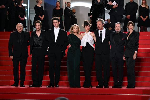 Cannes, 77th Cannes Film Festival 2024, Red carpet film Parthenope in the photo Isabella Ferrari, Peppe Lanzetta, Gary Oldman, Dario Aita, Stefania Sandrelli, Celeste Dalla Porta, Luisa Ranieri, Paolo Sorrentino, Daniele Rienzo Copyright: xSimonexComix xipa-agency.netx xPoolxPhotoxEventsx03x IPA_Agency_IPA46375828