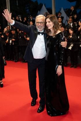 Cannes Marcello Mio Premiere Exit Fabrice Luchini and Chiara Mastroianni attending the Marcello Mio Premiere as part of the 77th Cannes International Film Festival in Cannes, France on May 20, 2024. Photo by Aurore Marechal ABACAPRESS.COM Cannes France  Copyright: xMarechalxAurore ABACAx
