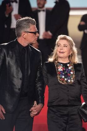 Cannes Marcello Mio Premiere Exit Benjamin Biolay and Catherine Deneuve attending the Marcello Mio Premiere as part of the 77th Cannes International Film Festival in Cannes, France on May 20, 2024. Photo by Aurore Marechal ABACAPRESS.COM Cannes France  Copyright: xMarechalxAurore ABACAx