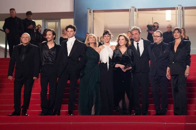 Cannes Marcello Mio Premiere Exit Christophe Honore, Melvil Poupaud, Chiara Mastroianni, Catherine Deneuve, Benjamin Biolay, Hugh Skinner, Nicole Garcia, Fabrice Luchini attending the Marcello Mio Premiere as part of the 77th Cannes International Film Festival in Cannes, France on May 20, 2024. Photo by Aurore Marechal ABACAPRESS.COM Cannes France  Copyright: xMarechalxAurore ABACAx