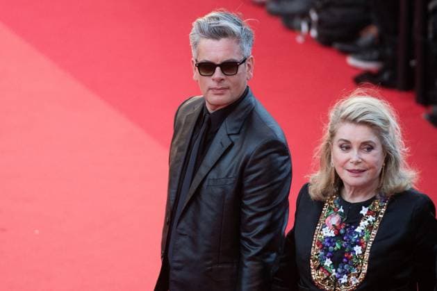 Cannes Marcello Mio Premiere Benjamin Biolay and Catherine Deneuve attending the Marcello Mio Premiere as part of the 77th Cannes International Film Festival in Cannes, France on May 20, 2024. Photo by Aurore Marechal ABACAPRESS.COM Cannes France  Copyright: xMarechalxAurore ABACAx