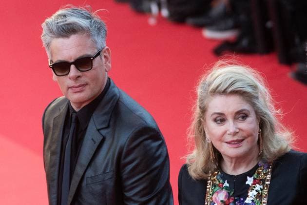 Cannes Marcello Mio Premiere Benjamin Biolay and Catherine Deneuve attending the Marcello Mio Premiere as part of the 77th Cannes International Film Festival in Cannes, France on May 20, 2024. Photo by Aurore Marechal ABACAPRESS.COM Cannes France  Copyright: xMarechalxAurore ABACAx