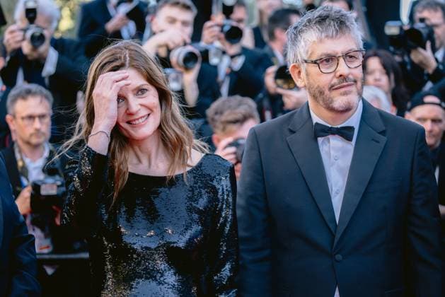 77eme Festival International du Film de Cannes Montee des marches du film Marcelo Mio 77th International Cannes Film Festival Red carpet of Marcello Mio movie 305316 2024 05 21 Alpes Maritimes Cannes France Mastroianni, Chiara HonorÃ , Christophe  Copyright: xTerencexBaelenx STAR_305316_016
