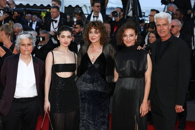May 21, 2024, Cannes, Cote D azur, France: VIOLA PRESTIERI, TECLA INSOLIA, VALERIA GOLINO and JASMINE TRINCA walk the red carpet ahead of Marcello Mio Premiere screening at the 77th Annual Cannes Film Festival at Palais des Festivals in Cannes, France Cannes France - ZUMAc179 20240521_zep_c179_117 Copyright: xMickaelxChavetx