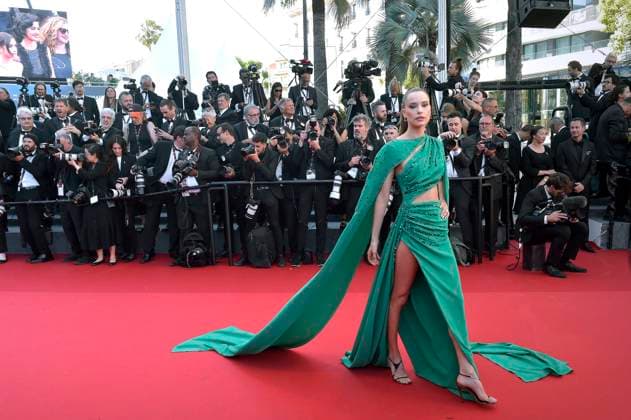 Jak Bueno appears on the red carpet for the film Marcello Mio at the 77th edition of the Cannes Film Festival in Cannes, southern France, on Tuesday, May 21, 2024.  CAN20240521234 RoccoxSpaziani