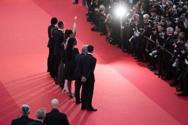 Cannes Marcello Mio Premiere Alexis Hanquinquant, Marie Patouillet, Arnaud Assoumani, Nelia Barbosa, Tony Estanguet, Iliana Rupert, Marie-Jose Perec, Thierry Rey and the Olympic Flame attending the Marcello Mio Premiere as part of the 77th Cannes International Film Festival in Cannes, France on May 20, 2024. Photo by Aurore Marechal ABACAPRESS.COM Cannes France  Copyright: xMarechalxAurore ABACAx