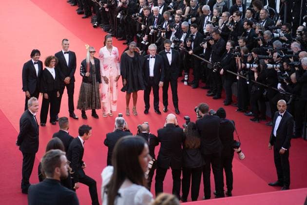 Cannes Marcello Mio Premiere Alexis Hanquinquant, Marie Patouillet, Arnaud Assoumani, Nelia Barbosa, Tony Estanguet, Iliana Rupert, Marie-Jose Perec, Thierry Rey and the Olympic Flame attending the Marcello Mio Premiere as part of the 77th Cannes International Film Festival in Cannes, France on May 20, 2024. Photo by Aurore Marechal ABACAPRESS.COM Cannes France  Copyright: xMarechalxAurore ABACAx