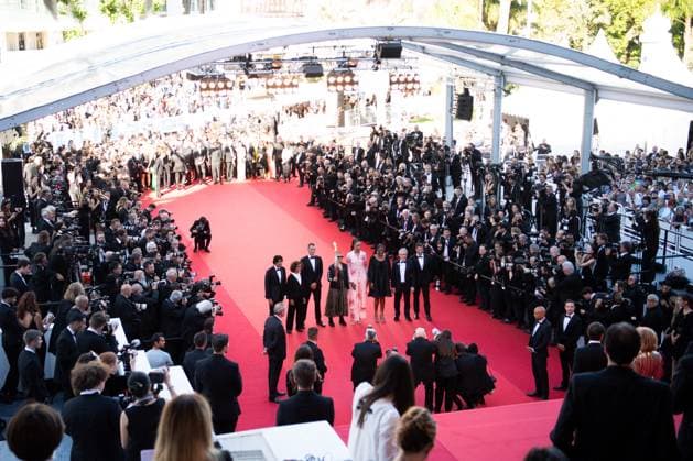 Cannes Marcello Mio Premiere Alexis Hanquinquant, Marie Patouillet, Arnaud Assoumani, Nelia Barbosa, Tony Estanguet, Iliana Rupert, Marie-Jose Perec, Thierry Rey and the Olympic Flame attending the Marcello Mio Premiere as part of the 77th Cannes International Film Festival in Cannes, France on May 20, 2024. Photo by Aurore Marechal ABACAPRESS.COM Cannes France  Copyright: xMarechalxAurore ABACAx